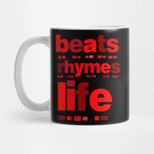 beats rhymes life (red) Mug